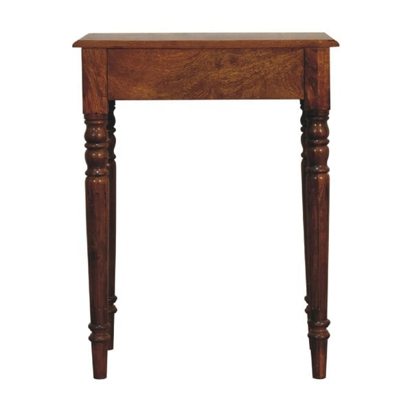 Artisan Furniture Solid Wood Chestnut Turned Leg Writing Desk