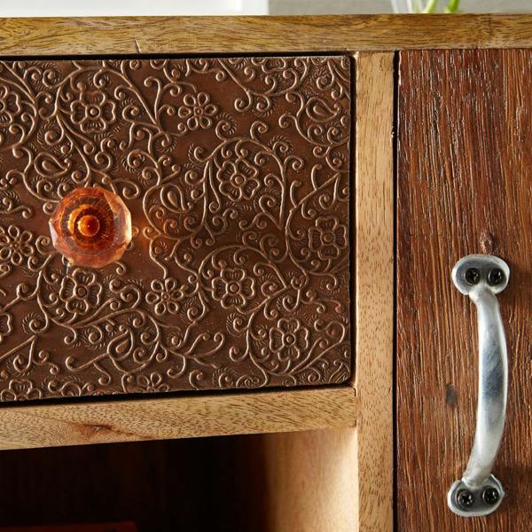 Wyld Haus Kokkola Reclaimed Wood Large Sideboard Coffee Table 3 Doors 3 Drawers