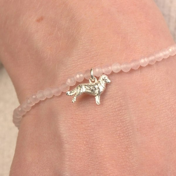 Golden Retriever Crystal Bracelet - Personalised - MYLEE London