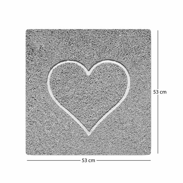 Nicoman Embossed Spaghetti Loofah Anti Slip Shower Mat - Heart