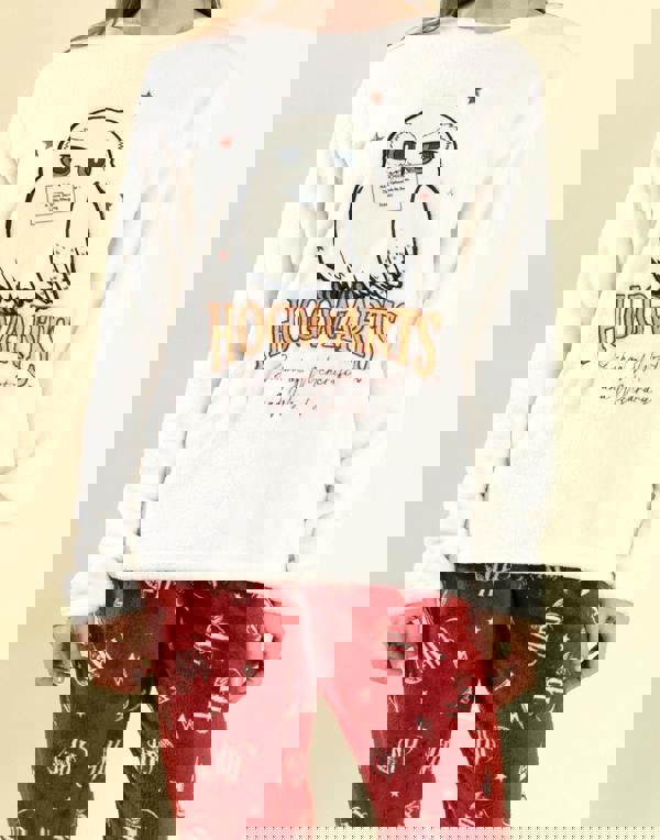 Harry Potter Womens Off-White Hedwig Long Sleeve Long Leg Pyjama Set