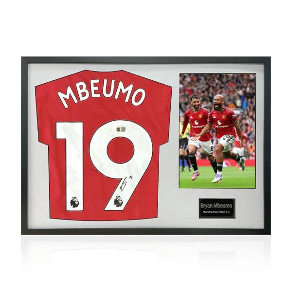 Bryan Mbeumo Signed Manchester United Shirt Classic Frame (ACG Cert)