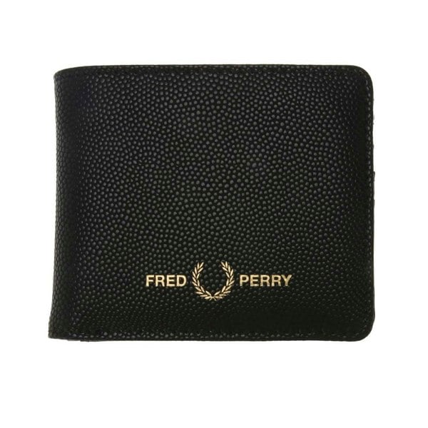 Fred Perry Mens Scotch Grain Leather Wallet - Black