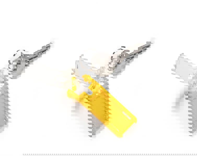 Durable Key Clips Organisational Label Hooks | 6 Pack | Yellow