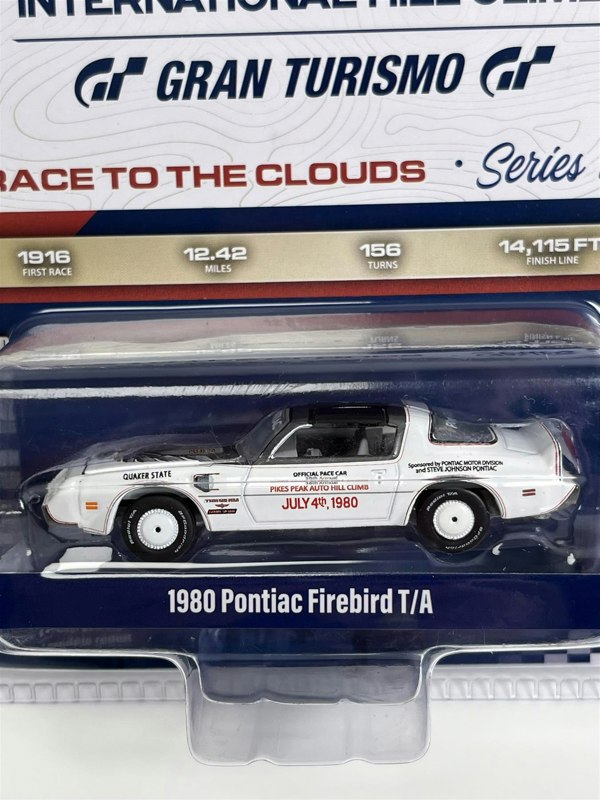 Greenlight 1980 Pontiac Firebird T/A Pace Car White Pikes Peak 1:64 Greenlight 13330E