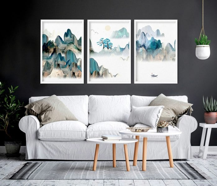 Japan art prints | set of 3 wall art prints for living room