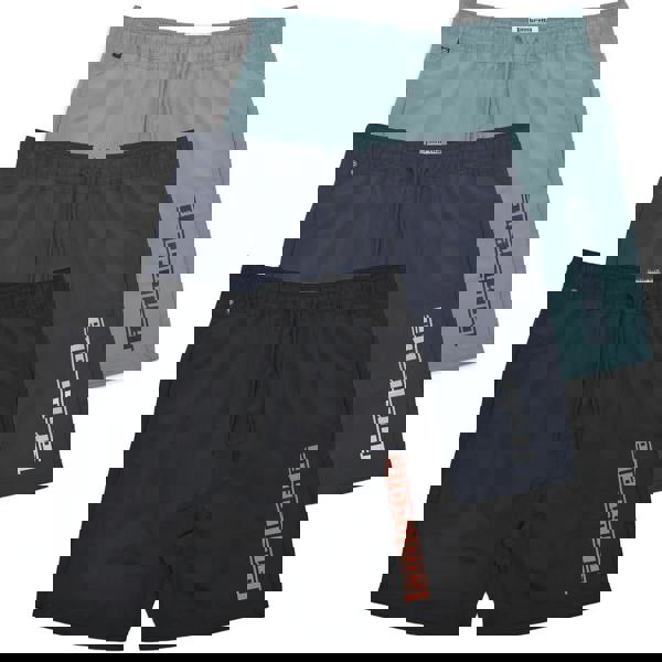 Lambretta Men's Swimming Casual Summer Shorts, set of three colorful swim shorts with elastic waistbands and drawstrings, ideal for casual summer beach wear.