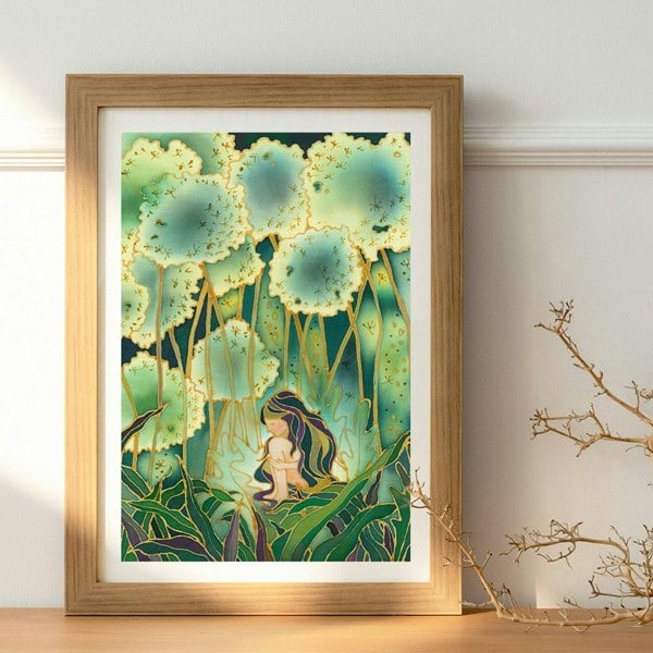 Batik Ying Dandelion Labyrinth Print