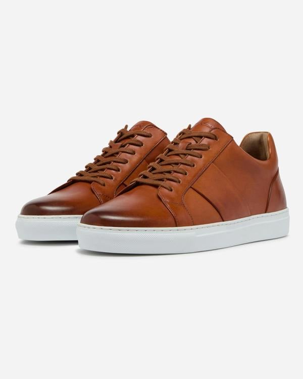 Oliver Sweeney Kendal Leather Mens Trainers - Tan | CHO | Designer Mens Trainers
