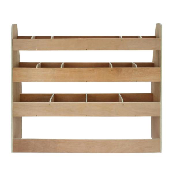 Monster Racking Caddy Transporter Van Rack in natural wood finish, featuring three spacious shelves for organized storage and transport