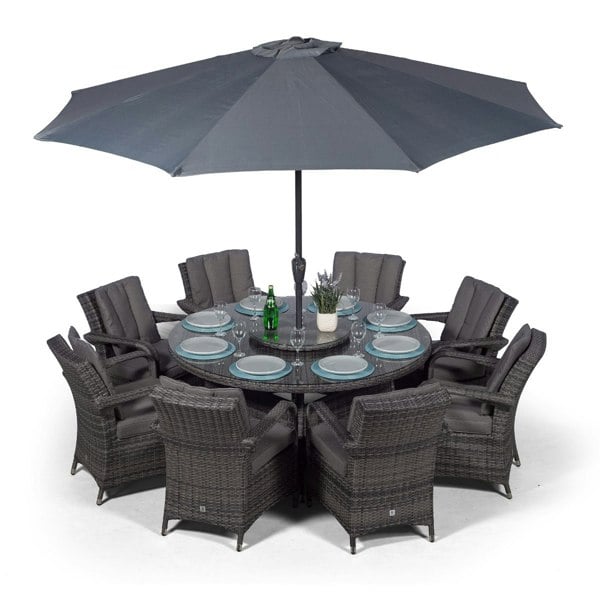 Giardino Arizona Round 8 Seater Rattan Patio Dining Set