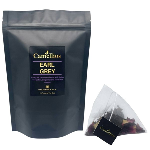 Camellios Earl Grey Tea - Pyramid Tea Bags