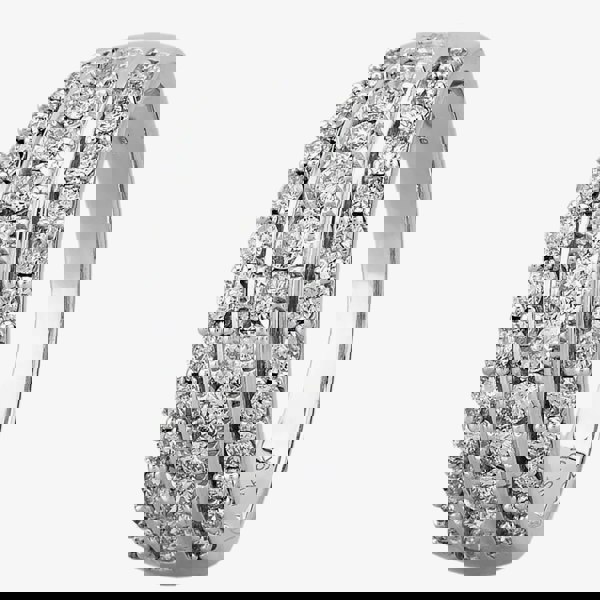 T. H. Baker 9ct White Gold 1.00ct Diamond Multi-Set Three Row Ring TH014649R