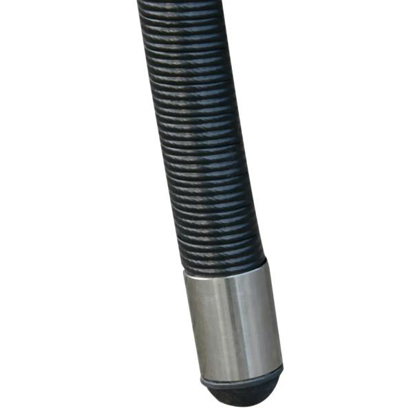 Black rattan chair leg with steel base