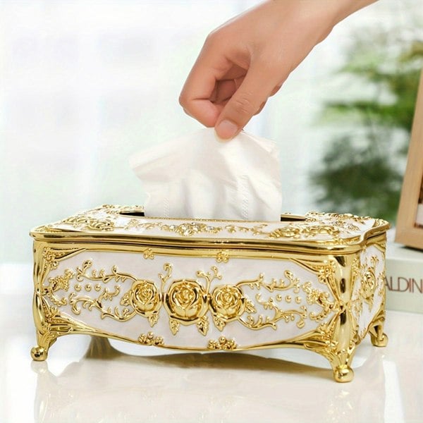 smartbies Vintage Tissue Box Cover Storage Paper Napkin Holder for Bathroom, Bedroom or Living Room