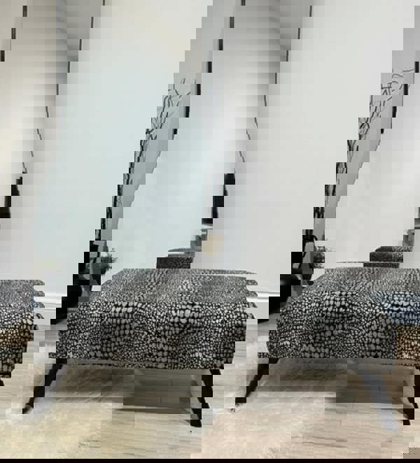 Premium nubani leopard pattern fabric footstool pouffe coffee table - ISTOOLS