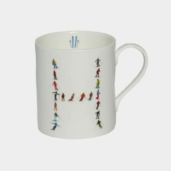 Powderhound Alphabet Ski Mug H