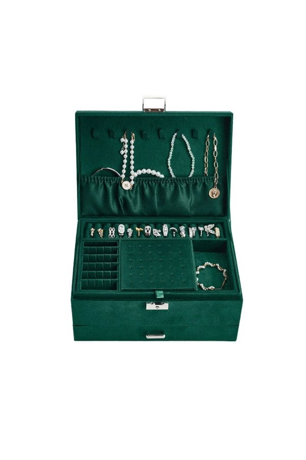 Living and Home Jewellery Box with Mechanism Key Lock