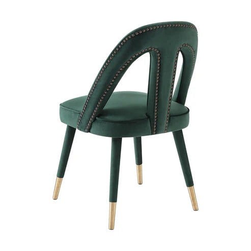 Furniture Edit Petra Forest Green Velvet Side Dining Chair