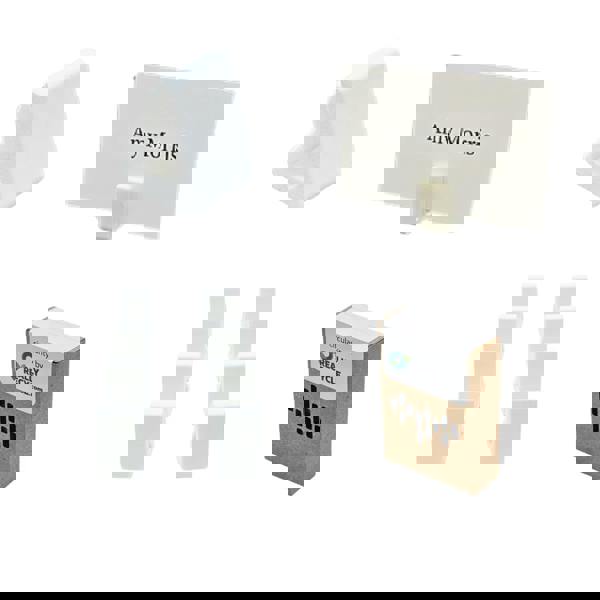 White Mini Sign Holder, Place Card Stand, Table Name Placeholder Display (8-pack)