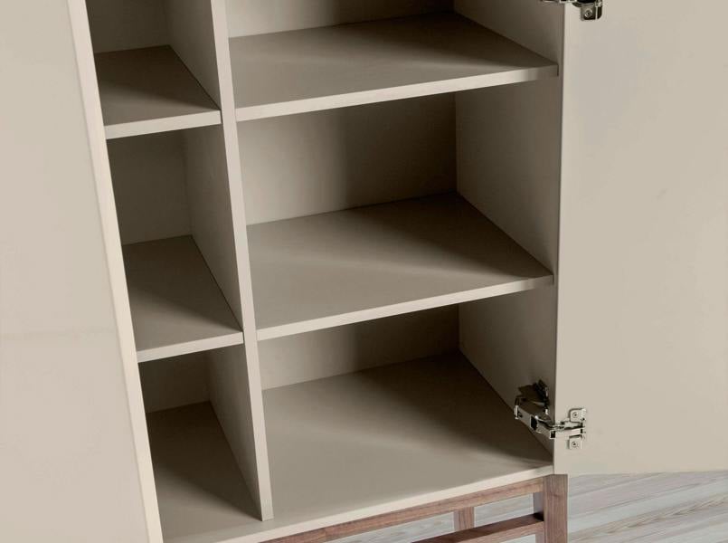 Angel Cerdá Beige and Walnut High Sideboard 3073
