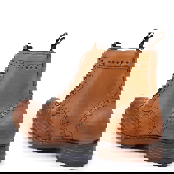 HX London Kingston Brogue Lace Up Leather Boots