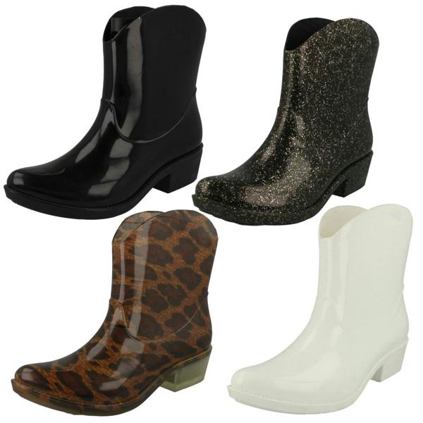 Spot On Ladies Spot On Cowgirl Ankle Wellington Boots
