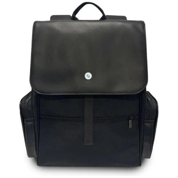 BMW Side Pockets Metal Logo Backpack 15" Black - BMBP15SIPUISLK