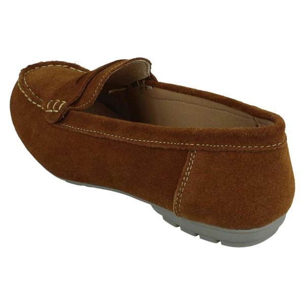 Leather Collection Ladies Leather Collection Moccasin Shoes F80558