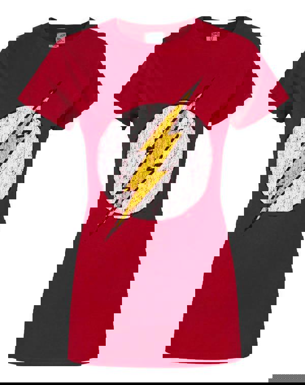 DC Comics Womens Red Flash Logo Short Sleeved T-Shirt