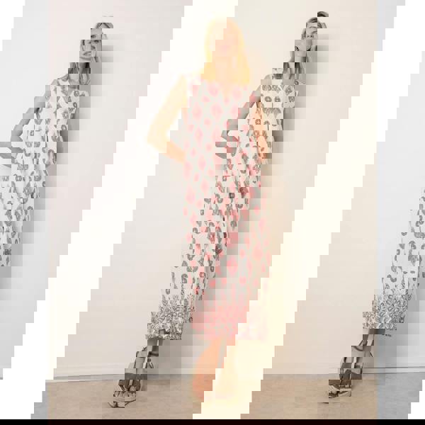 Blue Vanilla Floral Print A Line Dress