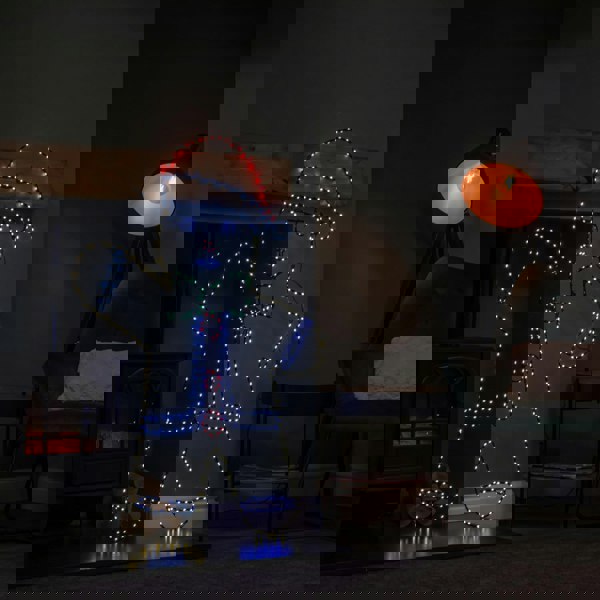 Samuel Alexander 1.2m x 90cm Light up FlexiBright Gingerbread Man Decoration with 456 Twinkling Multi-Coloured LEDs