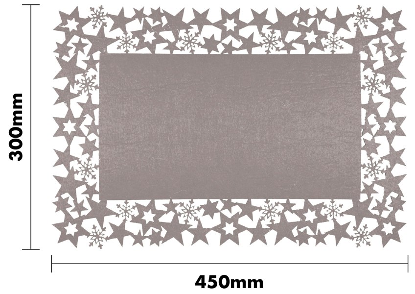 St Helens Felt Table Mats (Pair), Grey