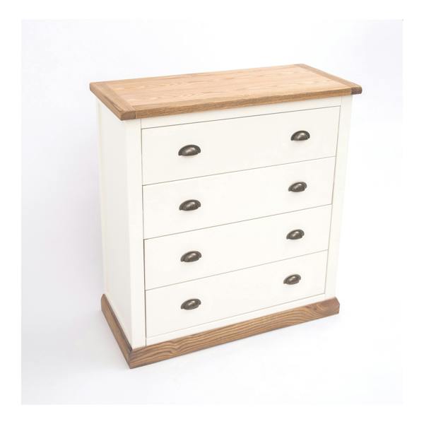 Cabinet Bits Tropea 4 Drawer Chest of Drawers Brass Cup Handle