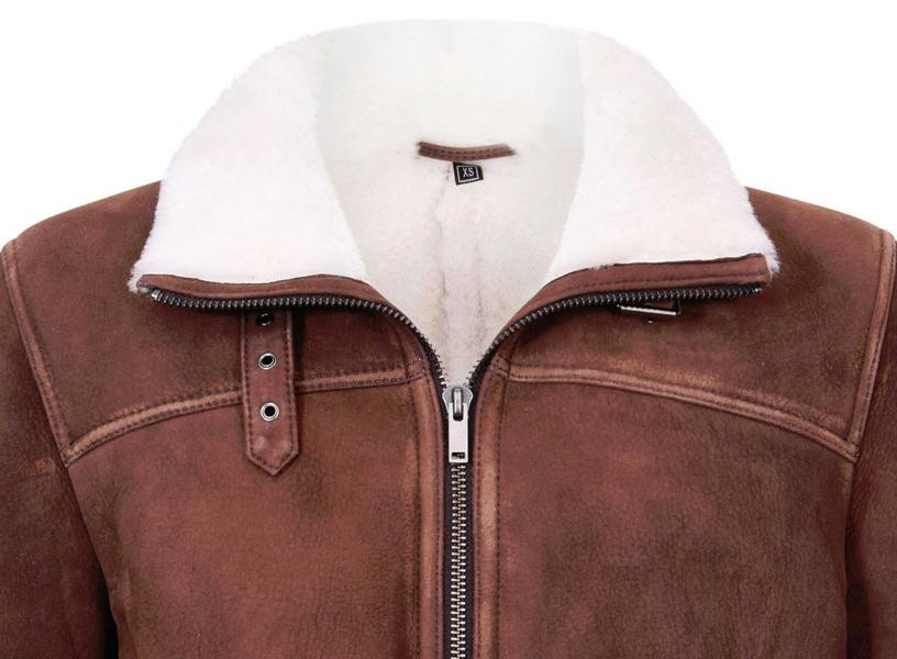 Infinity Leather Mens Sheepskin Leather Harrington Bomber Jacket-Luanda