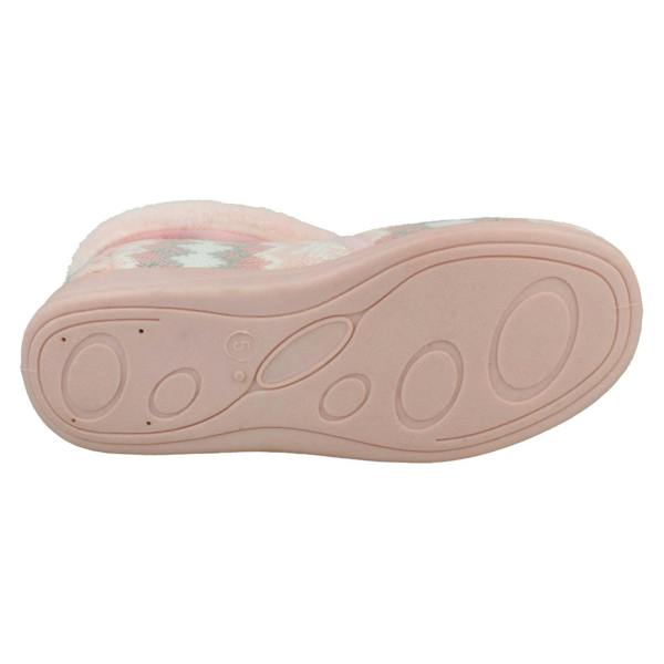 Rosebank Ladies Rosebank Memory Foam Norwegian Print Bootee Slippers Penny