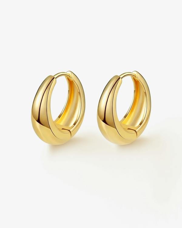 Elk & Bloom Chubby 14k Gold Huggie Hoops