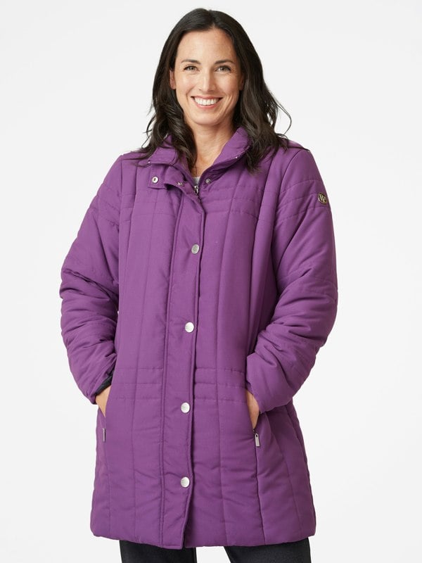 PennyPlain Long Quilt Coat - Amethyst