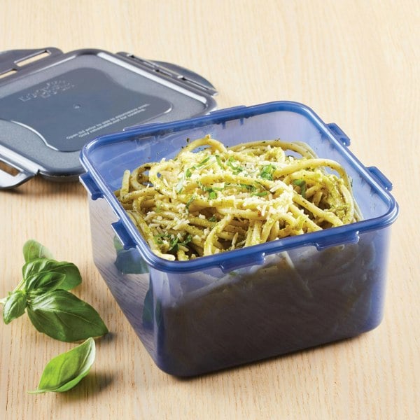 LocknLock Square Eco Food Containers with Lids, 5 x 870ml