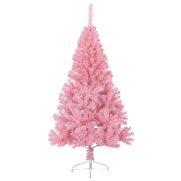 Berkfield Artificial Half Christmas Tree with Stand Pink 150 cm PVC