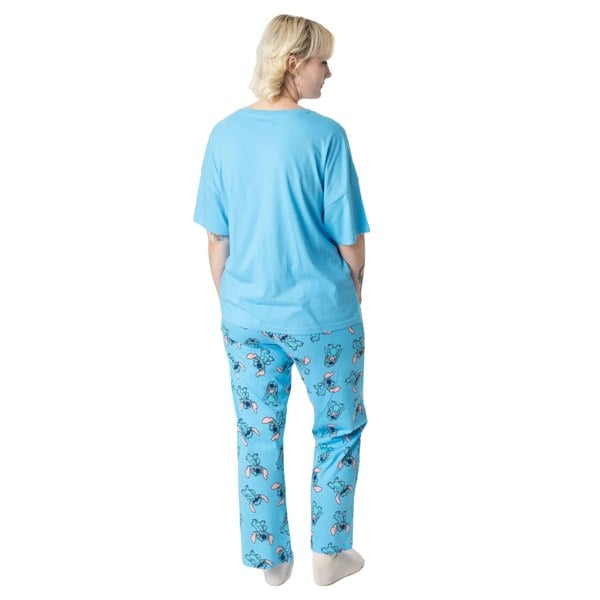 Lilo & Stitch Womens/Ladies Short-Sleeved Pyjama Set - Blue