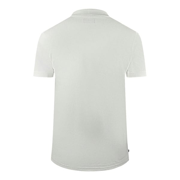 Aquascutum Brand Logo Plain Polo Shirt - White