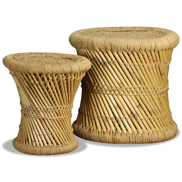 Berkfield Stools 2 pcs Bamboo and Jute