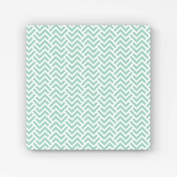 Warren Reed Green Geometric Pattern Canvas