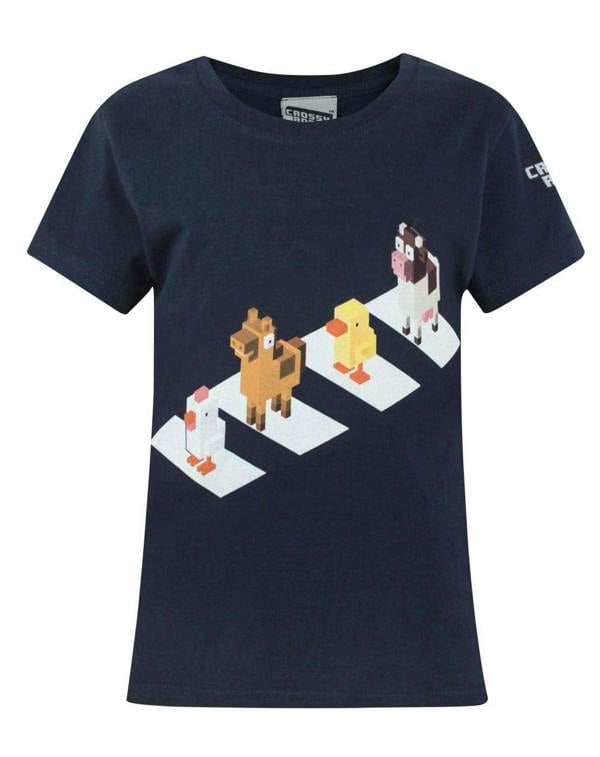 Crossy Road Girls Blue Short Sleeved T-Shirt