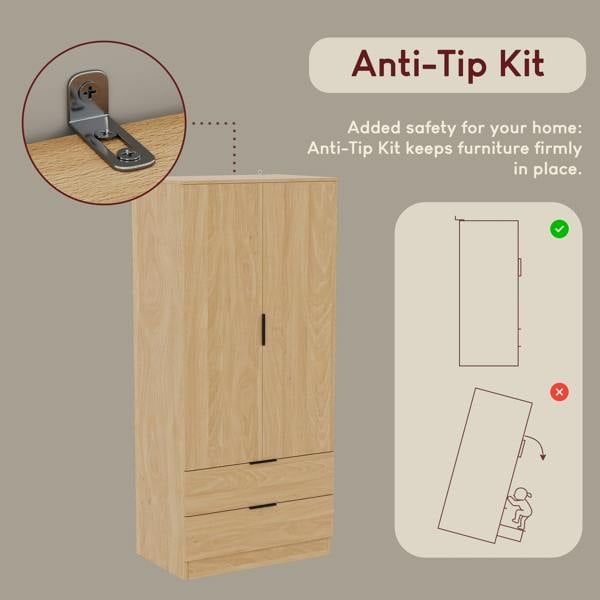 Vida Designs Trega 2 Door 2 Drawer Wardrobe