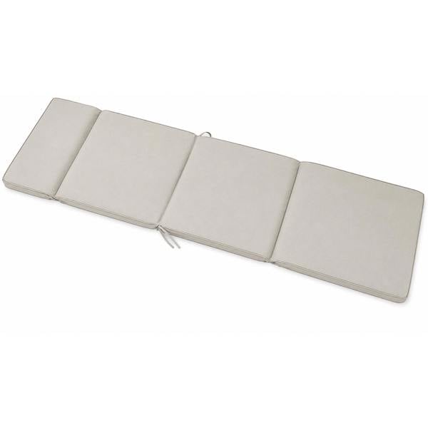 Steamer Chair Cushion – Outdoor Garden Seat Pad with 6cm Padding, Washable Cover & Adjustable Straps, Beige, 49cm Wide