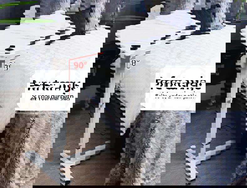 Levede Mobile Standing Desk Height Adjustable Sit Stand Over Bed Laptop Table