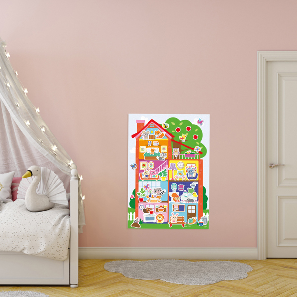 SES Creative My first poster with stickers - House