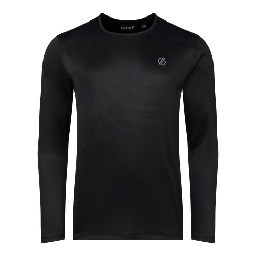 Dare 2B Mens Ventura Grid Crew Neck Fleece Top - Black